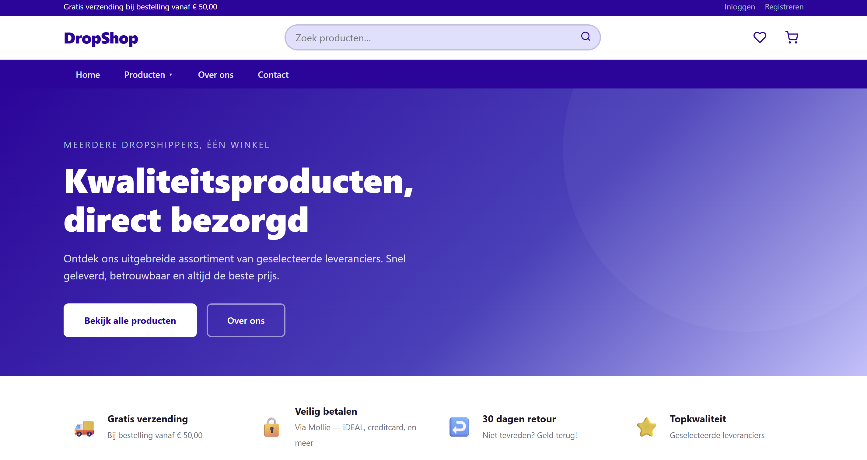 home page